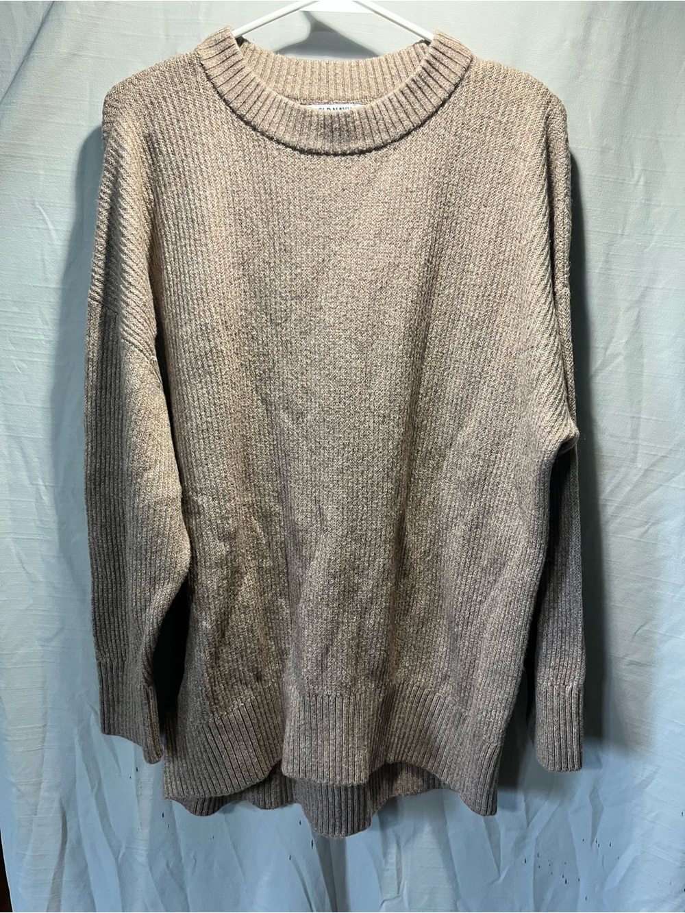Womens xl nwt old navy Crewneck Knit Sweater - Beige